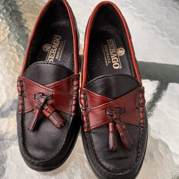 Sebago | Shoes | Sebago Womens Brown Black Leather Tassel  display picture 1